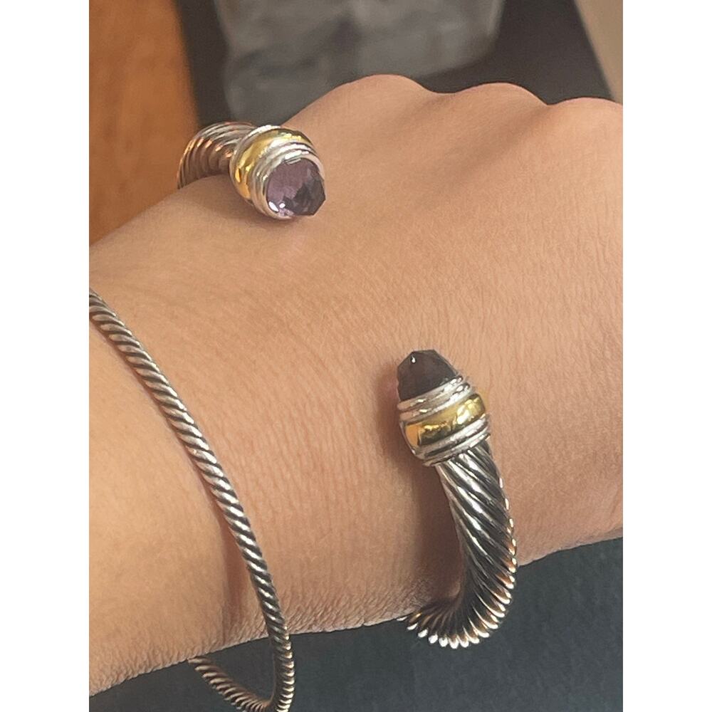 David Yurman Amethyst Cable Bracelet • Box & Pouch